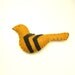 Mustard and black chevron bird totem magnet, number 144