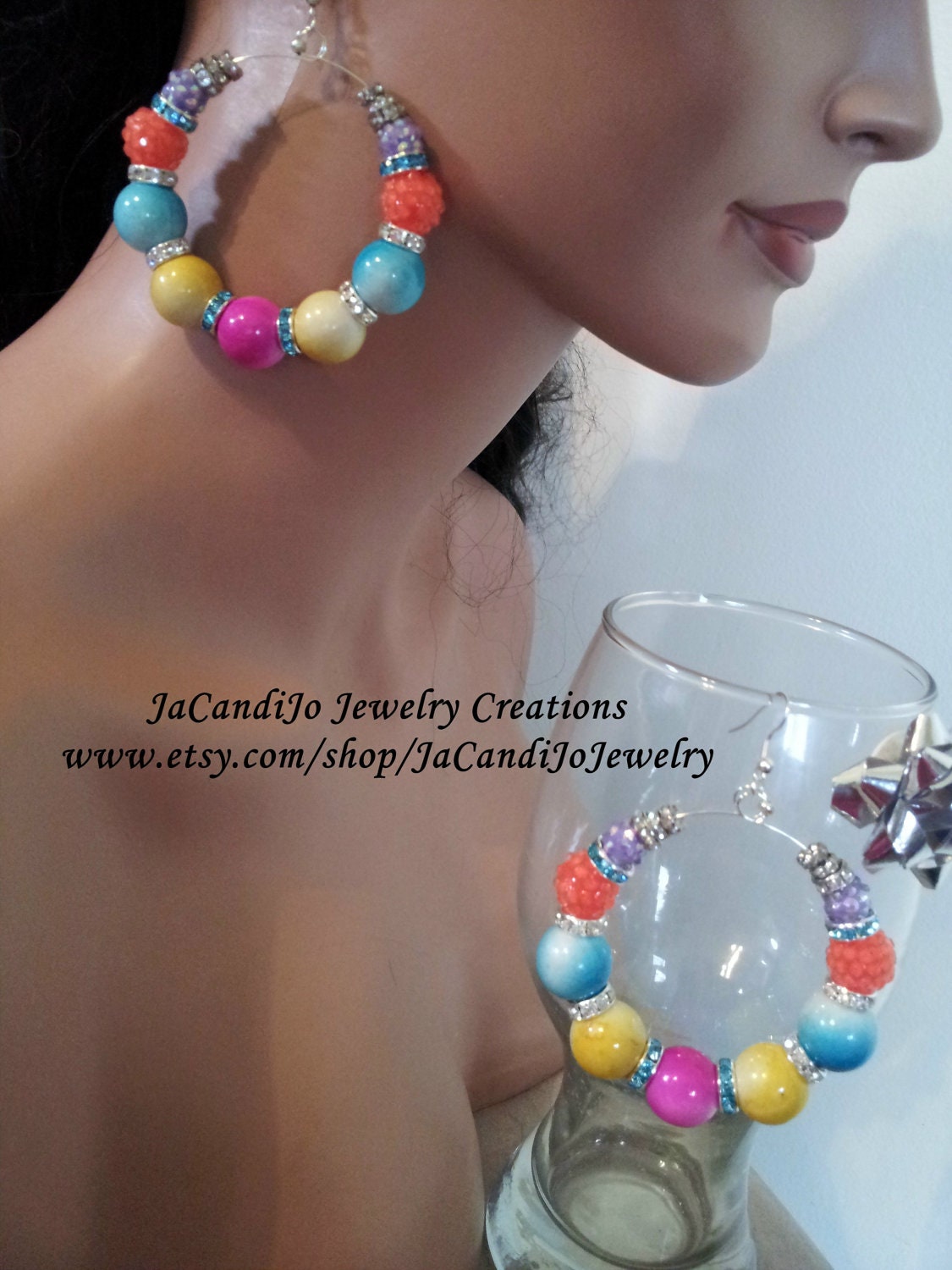 Gum Drops 2.5"" Candi Hoops CLEARANCE