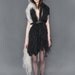 Black and White Belted Hair Dress