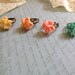 Peach Triple Flower Cabochon Ring - Flower Ring - Adjustable - Antique Brass/Silver