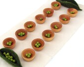 Peas in a pod mancala game and craft kit - wood, wool, and cotton - wooden pea edition