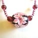 Purple & Pink Floral Flower Handmade Fashion trend Glass Bead by JulieDeeleyJewellery on Etsy Ladies Jewelry