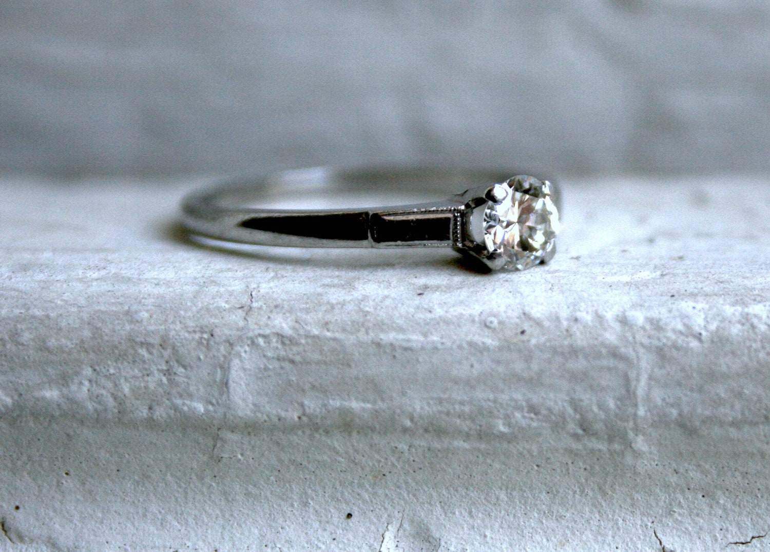 The Perfect Vintage Platinum Solitaire - 0.40ct.