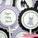 Bachelorette Cupcake Toppers - Personalized Lingerie & Heels Themed Bachelorette Party Decorations - Colors Customizable