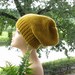 Slouchy hat beanie - mustard yellow goldenrod