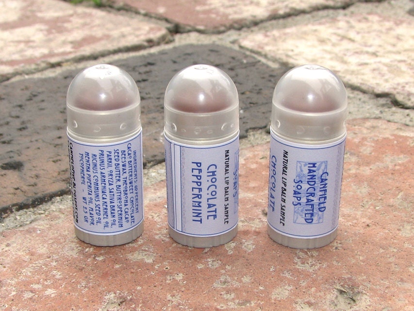 Chocolate Peppermint - Shea and Cocoa Butter Lip Balm - Mini Size