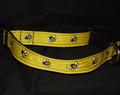 Busy Bee on Yellow adjustable collar or martingale