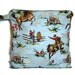 Wet bag waterproof cloth diaper cowboy zipper medium swim bathing suit pool beach boy blue brown