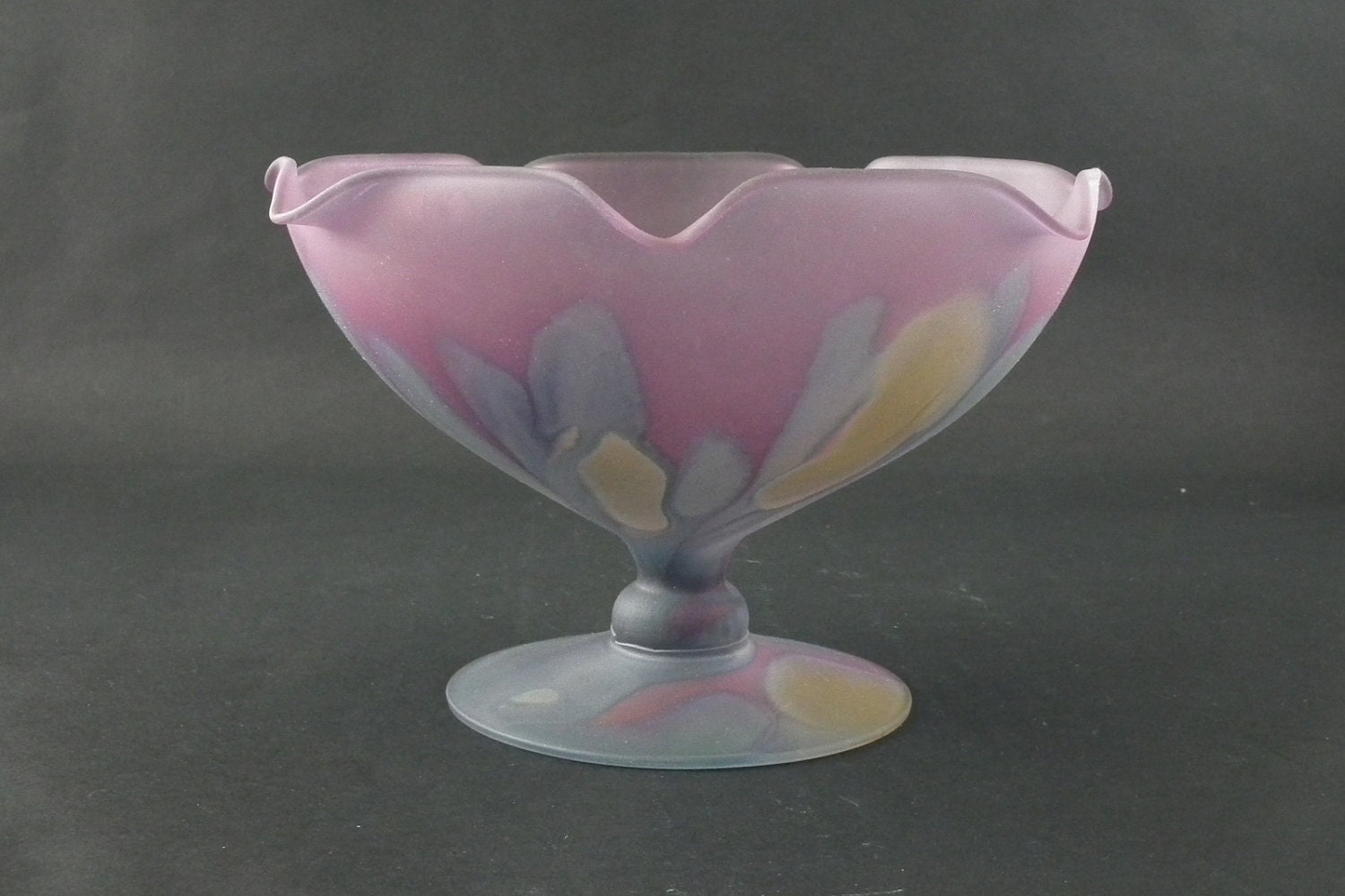 Rueven Reuven Glass Art Nouveau Style Compote By Soflacollectors86 3197