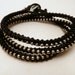 Ball chain friendship wrap bracelet / black / silver / unisex / emo rocker glam rock / friendship / BFF teens tweens / Mother's Day