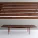 Vintage Mid-Century Slat Bench / Coffee Table Danish Modern Design