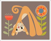 set of 3 prints Yoga Kitty. each print is 8 x 10 ready frame