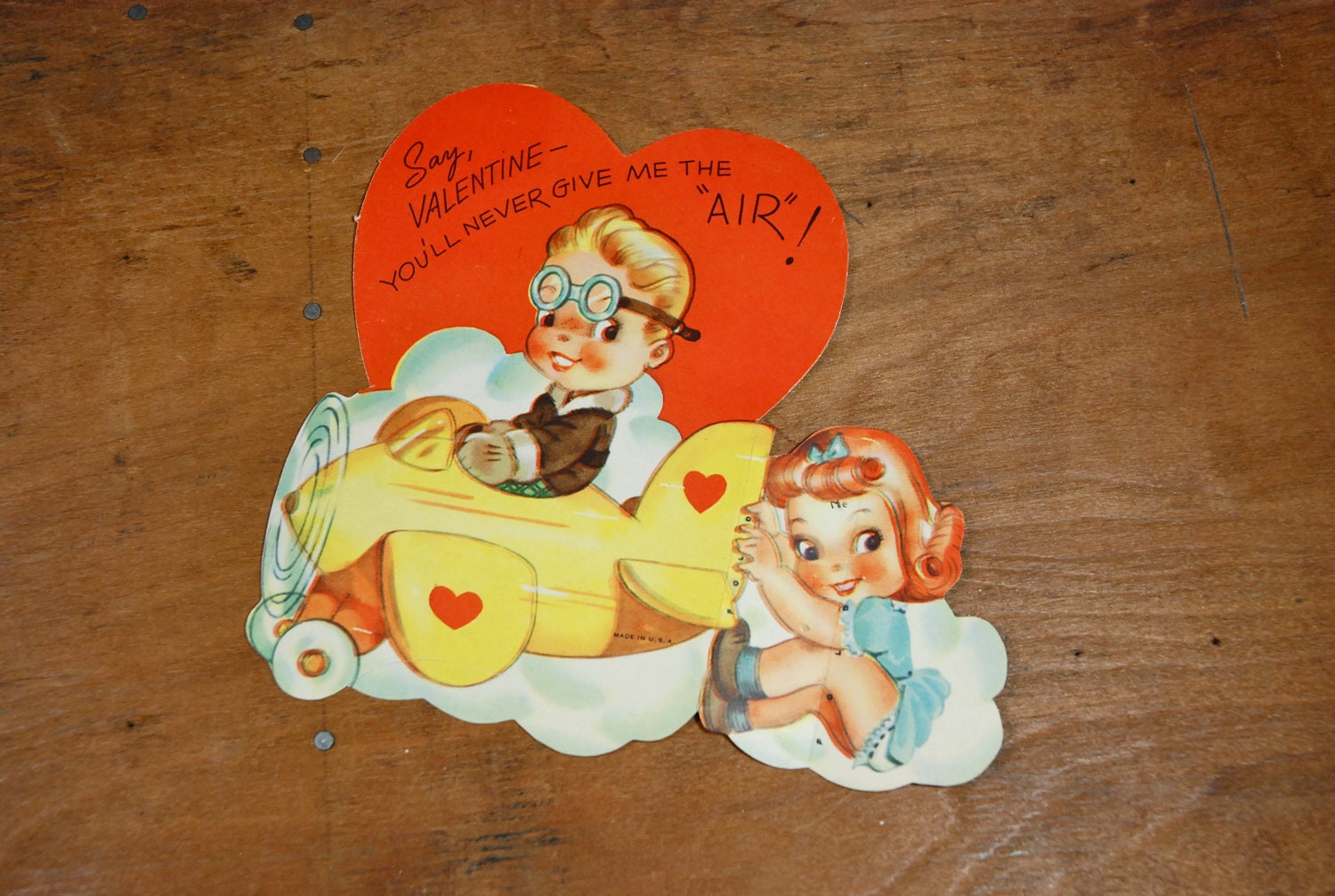 Vintage Boy & Girl Valentine's Day Cards / Set of 3