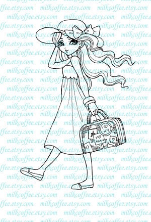 Digital Stamp - Tiffany Goes On Holiday