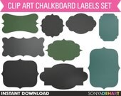 Buy 2 Get 1 FREE Clip Art Chalkboard Frames Labels Set Chalk Board Chalk Board Instant Download Il_170x135