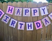 ReUsable Fabric HAPPY BIRTHDAY Banner- Ready to Ship