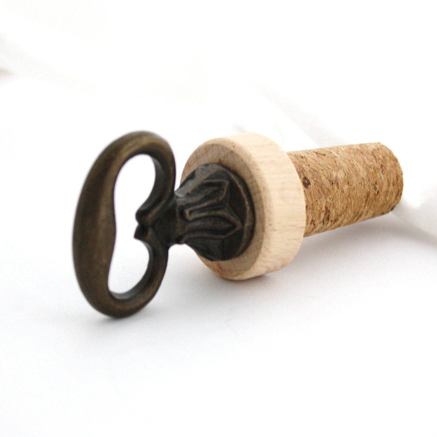 Key Wine Stopper- Antique looking key shaped stopper makes a unique hostess gift. Gift wrapped.