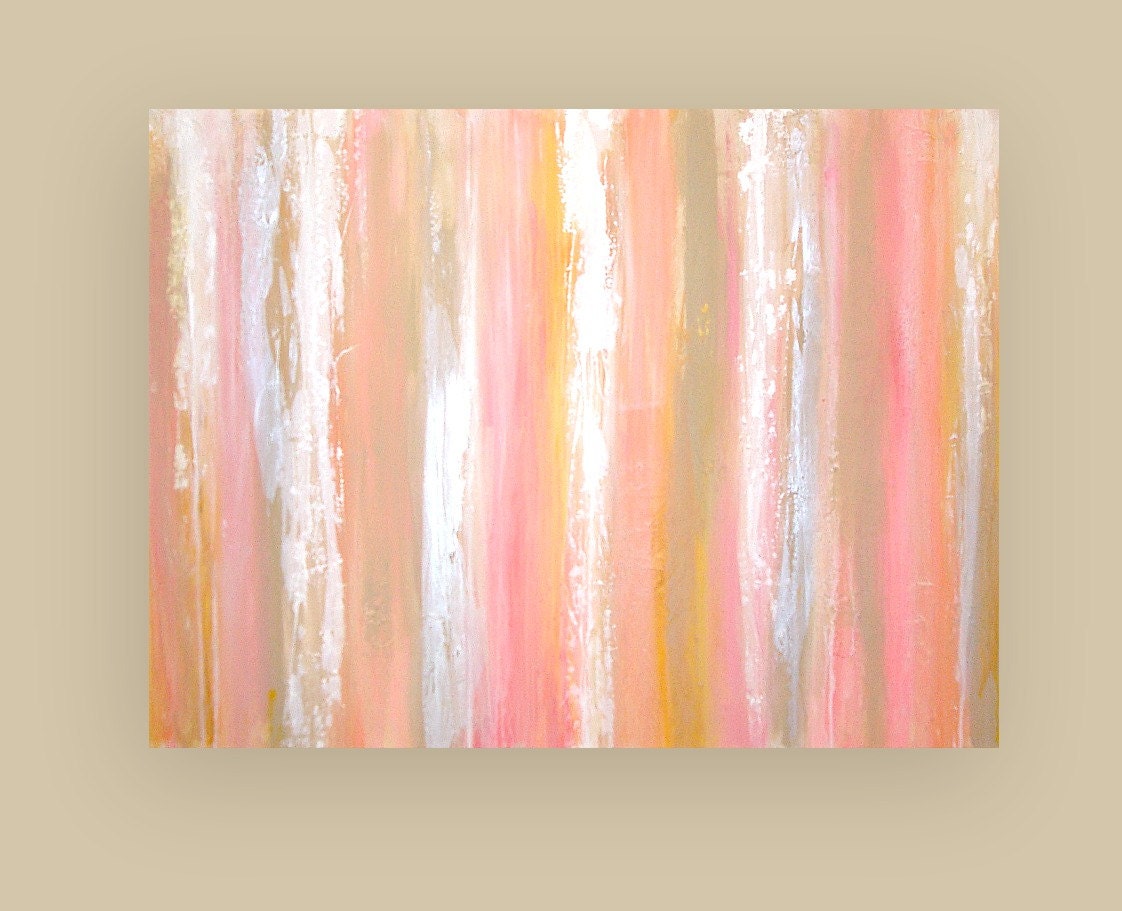 Art Abstract Painting Titled: Chantilly Lace 36x48x1.5" by Ora Birenbaum