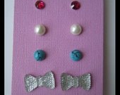 Trendy Everyday Wear Earrings. 4 Different Pair. SET H