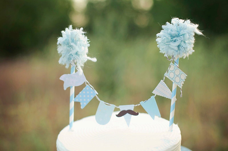 Mustache Party Cake Topper