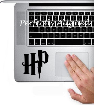 Vinyl Decal -  Harry Potter inspired Initials decal for Macbook Trackpad