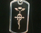 Full Metal Alchemist Flamel Symbol Dog Tag Necklace
