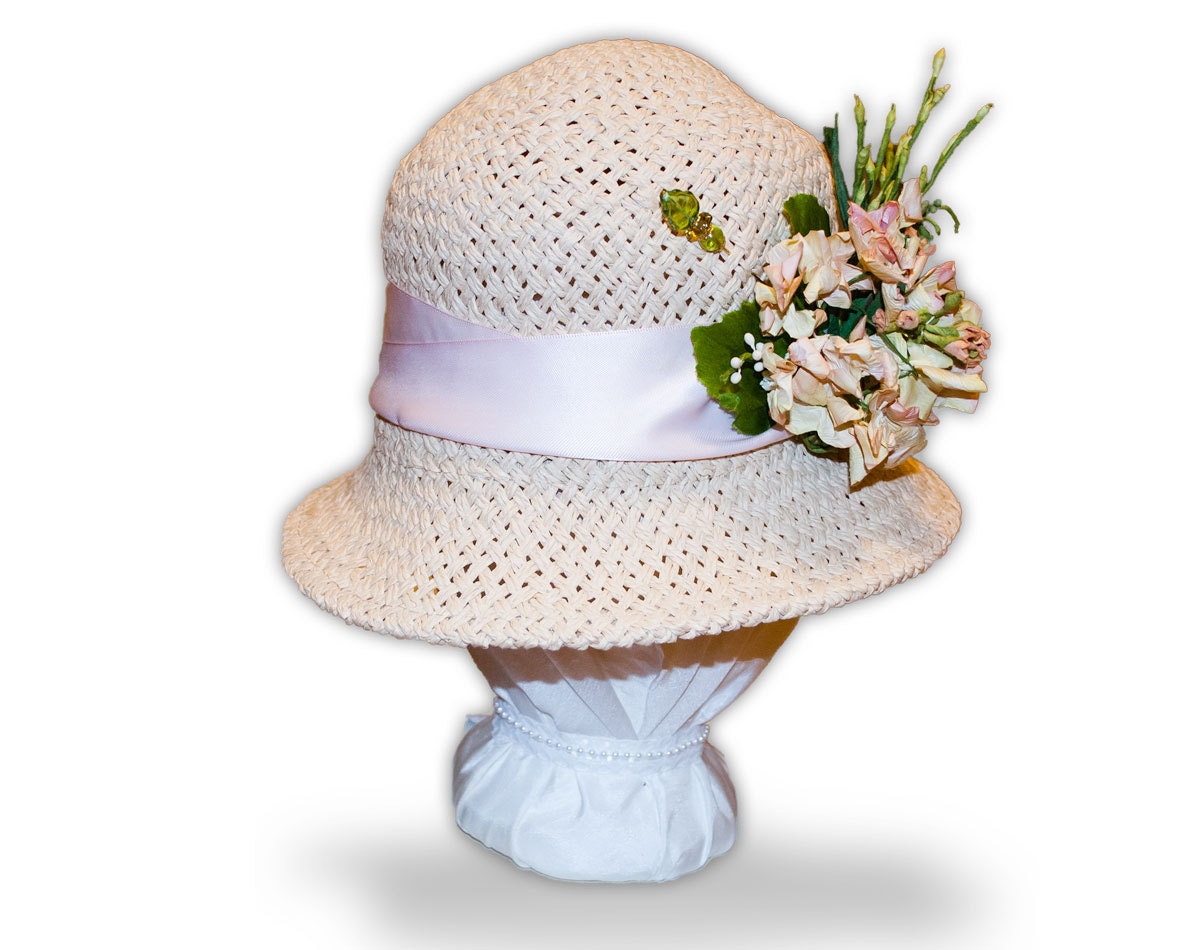 Downton Abbey Edwardian / Roaring Twenties inspired Flapper Cloche Hat by Austentation: Mary's Garden Pary