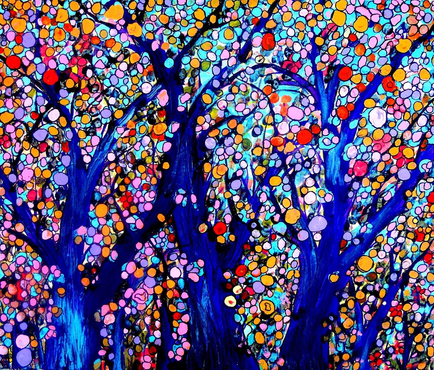 abstract tree paintings