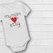 My Mom hearts (loves) Etsy Baby Onesie - Screen Print - Red Heart