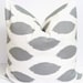 Gray Pillow Set.THREE PIECE SET.20x20inch.Pillow Cover Set for Throw Pillows.Printed Fabric Front and Back