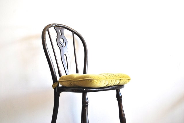 Chartreuse Velvet Chair Cushion
