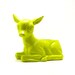 neon lime green deer ceramic planter // kitschy upcycled planters, garden, woodland home accents, patio, nursery, summer, mod, gardening