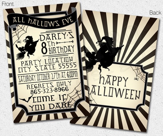 Halloween Party Invitation Il_570xn