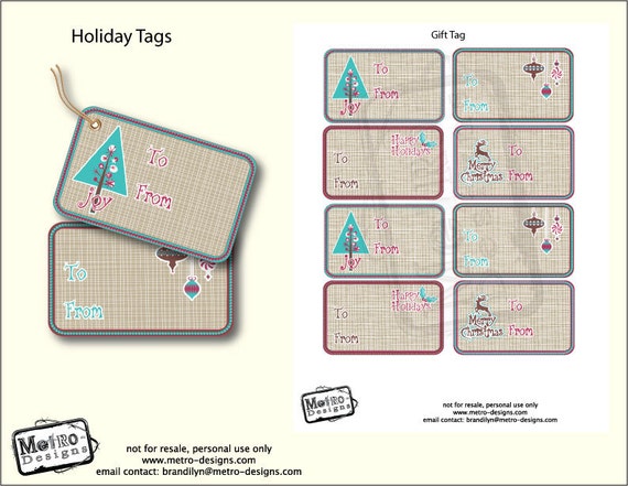 Instant Download - Christmas Gift Tag Il_570xn