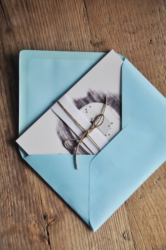 Hand drawn postcard set with multiple illustrations (10 cards)