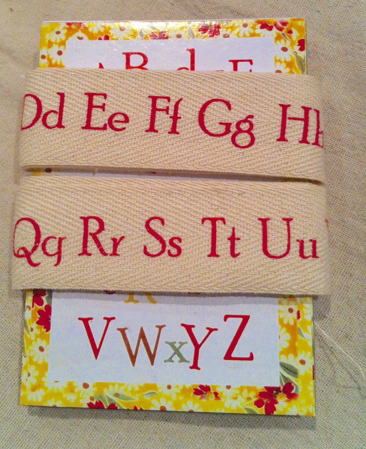 ABC Twill Tape Trim Red 2109 73 Moda