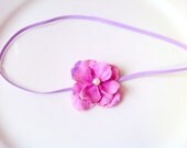 Purple Flower Headband, Baby Girl Headbands, Elastic Headbands, Cute Baby Headbands, Baby Girl Hair Accessories