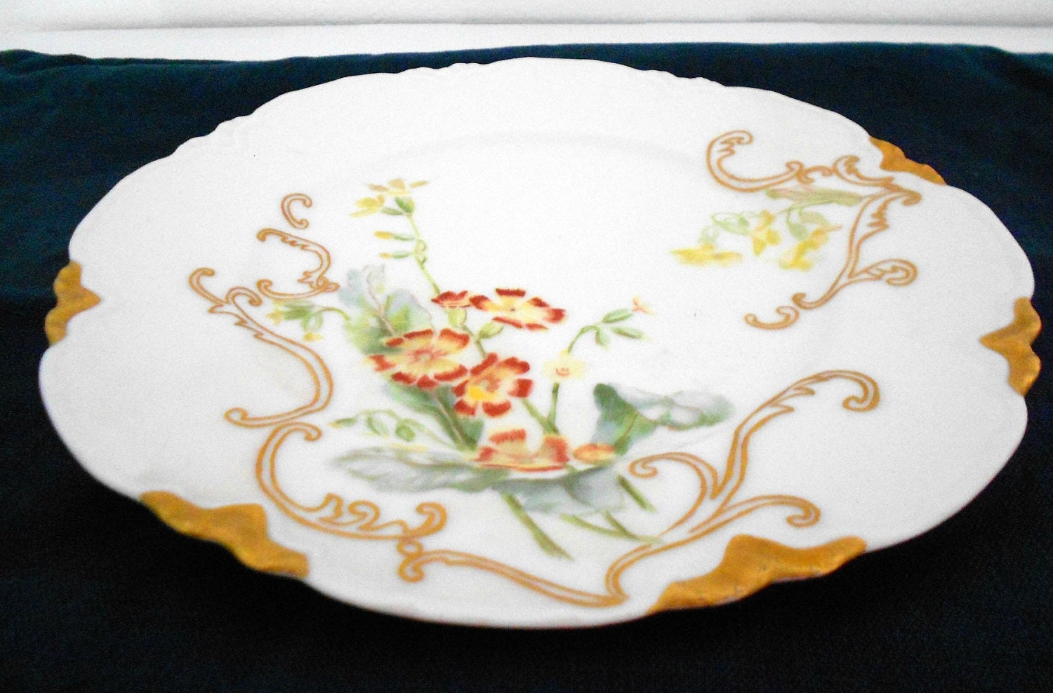 Vintage China Plate Made in France Floral Home Decor
