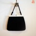 Vintage Velvet Evening Bag / 1960s Rhinestone Purse