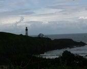 Yaquina Head Lighthouse, Oregon Coast, Light House, Pacific Ocean, Lighthouse Landscape Scenery, Beach Decor, 8x10 Photograph, FPOE, POE