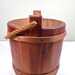 Primitive Wood Bucket - Firkin Well Bucket Rope Handle