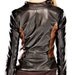Cognac & Brown Nappa Leather Jacket - Sandy