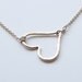 Gold Filled or Sterling Hammered Heart Necklace - Sideways Heart Necklace - Bridesmaid Gifts - Floating Heart Necklace - Love Necklace