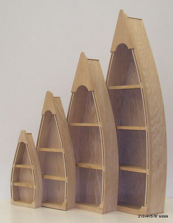 5 foot row boat bookcase Custom Handmade Wood Boat Shelves 