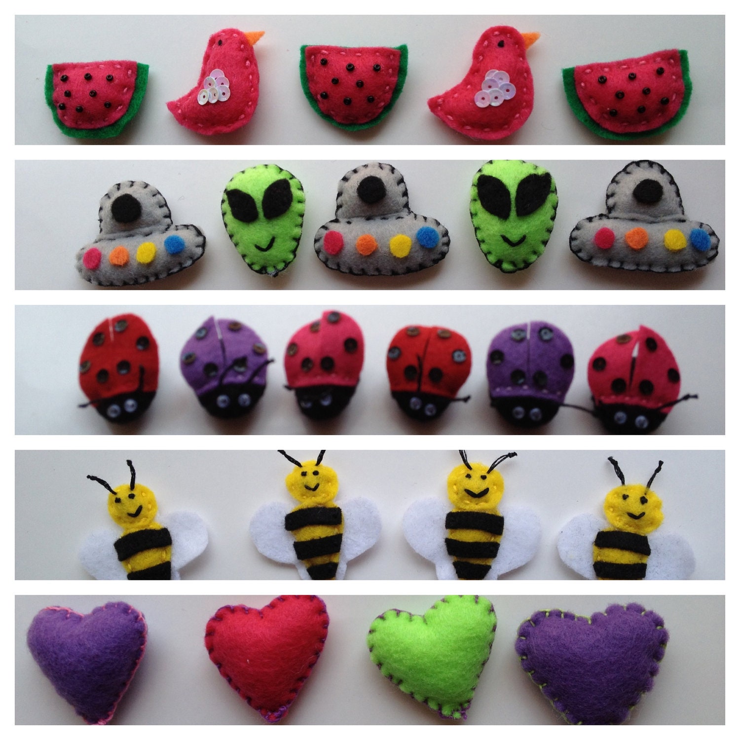 1 Dozen (12) Handmade CUSTOM Felt Bow Centers