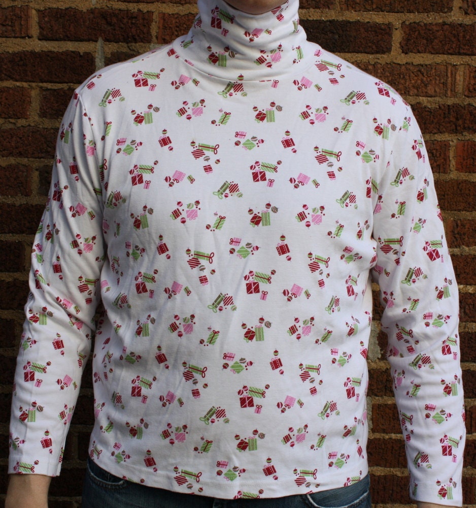 Ugly Christmas Turtleneck Pink Presents by griswoldsemporium