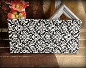 Black Cream Pattern Fabric Canvas Wall Art / Hanging / Home Decor