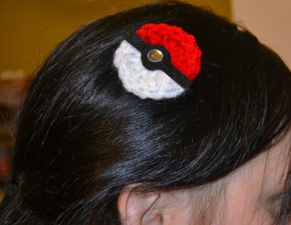 Pokemon Pokeball Hair Clips - Set of 2 FREE SHIPPING IN U.S.