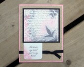 Floral Sympathy Card - Handmade Greeting Card - Handstamped -Sympathy - Get Well - Thinking of You - Stampin Up