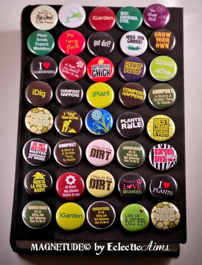 Garden Humor Pinback Buttons, 1 Inch Button Topper